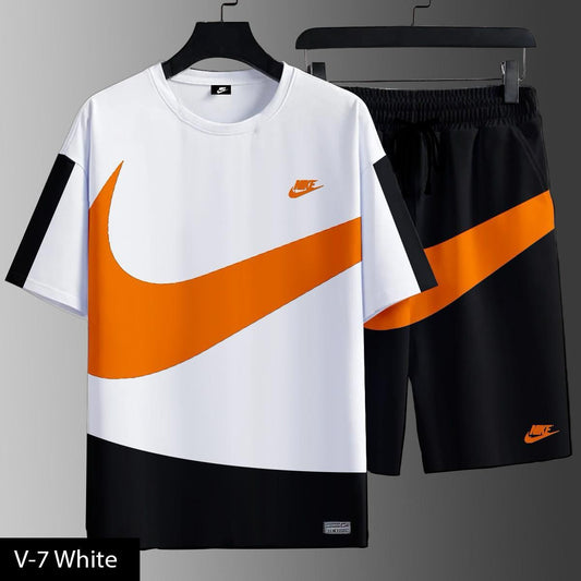 Nike Two-Piece Sports Set | Premium T-Shirt Shorts (V-7 NIKE)