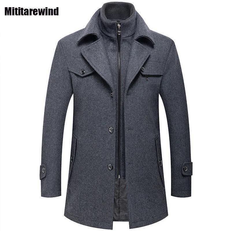 C-1 Men’s Premium Wool Blend Winter Coat –  Classic Style